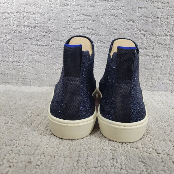 Rothy's The Chelsea Metallic Lattice Pull On Ankle Boots Women's Size US 6, 10 - Picture 3 of 11